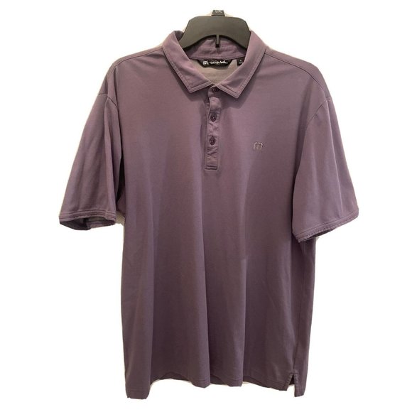 Travis Mathew Mens XL Purple Performance Golf Polo Shirt Stretch - Picture 1 of 3